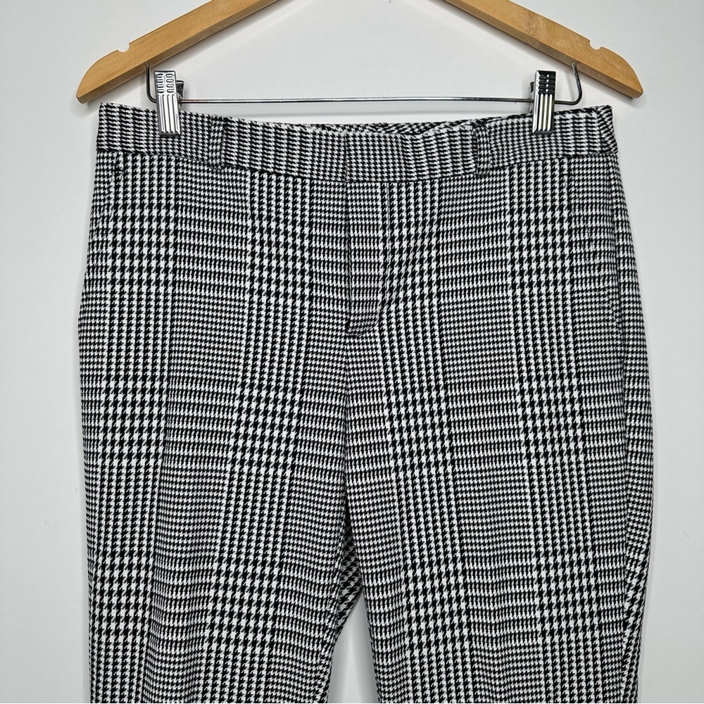 Banana Republic Ryan Black & White Houndstooth Plaid Trousers Size 4 - Picture 4 of 8